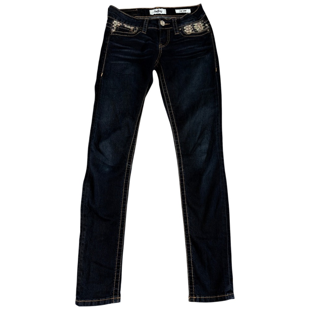 Daytrip Lynx Skinny Jeans Womens 26R Dark Blue Midrise Slim Premium Denim